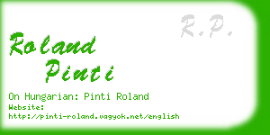 roland pinti business card